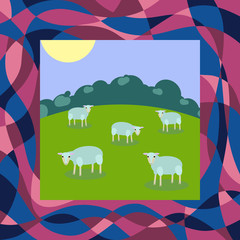 sheeps on a meadow