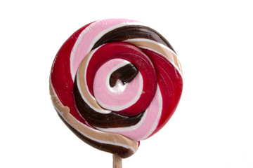 sweet candy lollipop isolated on the white