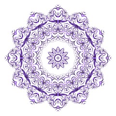 Mandala on a white background. Beautiful oriental, asian motives. Flower vector