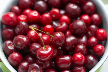 delicious red juicy cherries