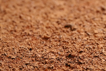 Background of grated chocolate