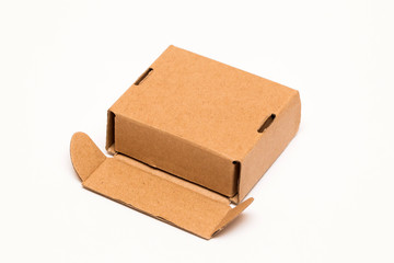 empty cardboard box isolated on white background