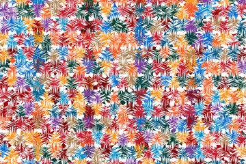 Naklejka premium Trendy contemporary abstract background of colorful geometric hexagon shapes. Mosaic geometric background