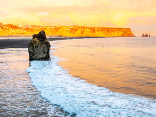 Arnardrangur rock near Vik in Iceland