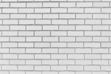Bright White Brick Wall in Horizontal Format