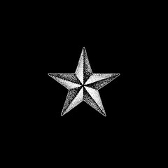 hand drawn star shape illustration.
