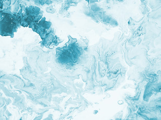 Fototapeta na wymiar Blue abstract marble creative hand painted background