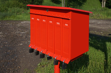 Red mailbox/ postbox