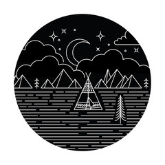 Teepee Monoline Design   © Giraphics