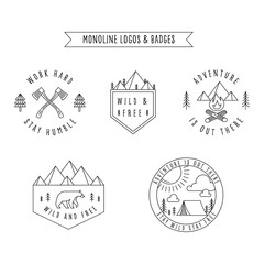 Rustic Monoline Badges
