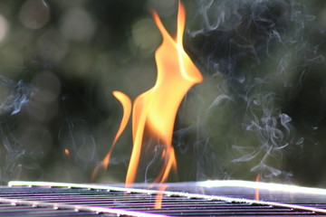 flame orange hot heat burn flicker shapes bbq smoke grill