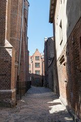 Narrow alley in Gdansk