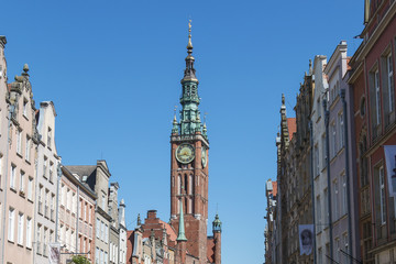 Buildings against clear sky in Gdansk