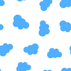 Clouds icon seamless pattern background. Business concept vector illustration. Air cloud symbol pattern.