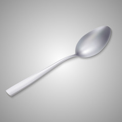  realistic metal spoon.