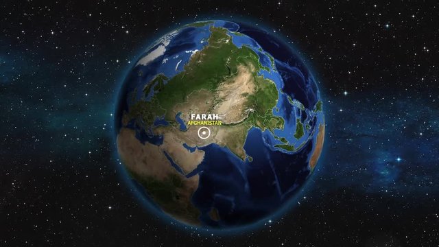 AFGHANISTAN FARAH ZOOM IN FROM SPACE