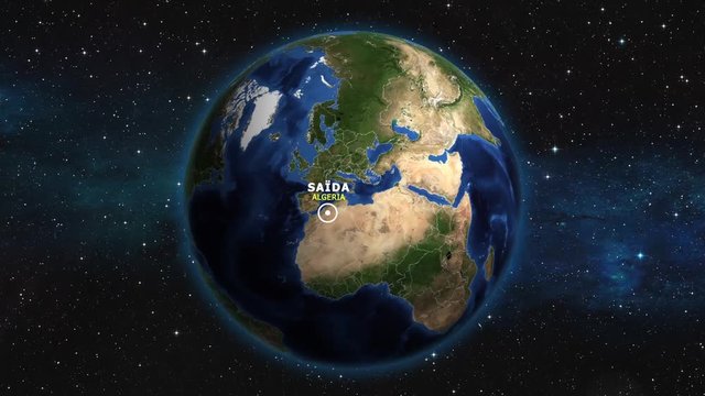 ALBANIA SAIDA ZOOM IN FROM SPACE