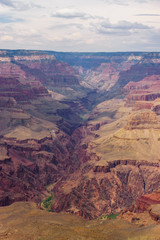 Grand Canyon seen from south rim on a overcast day