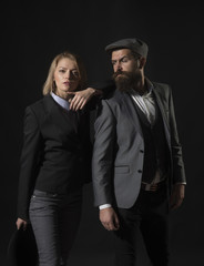 How to Solve Mystery. Crime Solving Game - Play Detective Games Online. Couple detectives investigators partners. Partnership clever intelligent reporter investigator. Couple dressed formal style