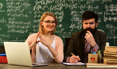 Conference training planning learning business coaching concept, What qualities make teacher, Student looks for studying method that suits his learning style