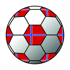 Fototapeta premium Ball Norwegen Flagge 