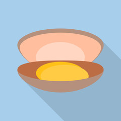 Mussel icon. Flat illustration of mussel vector icon for web design