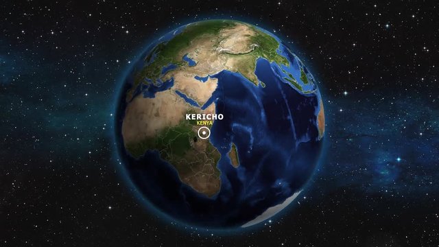 KENYA KERICHO ZOOM IN FROM SPACE
