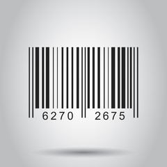 Barcode product distribution icon. Vector illustration. Business concept barcode pictogram.