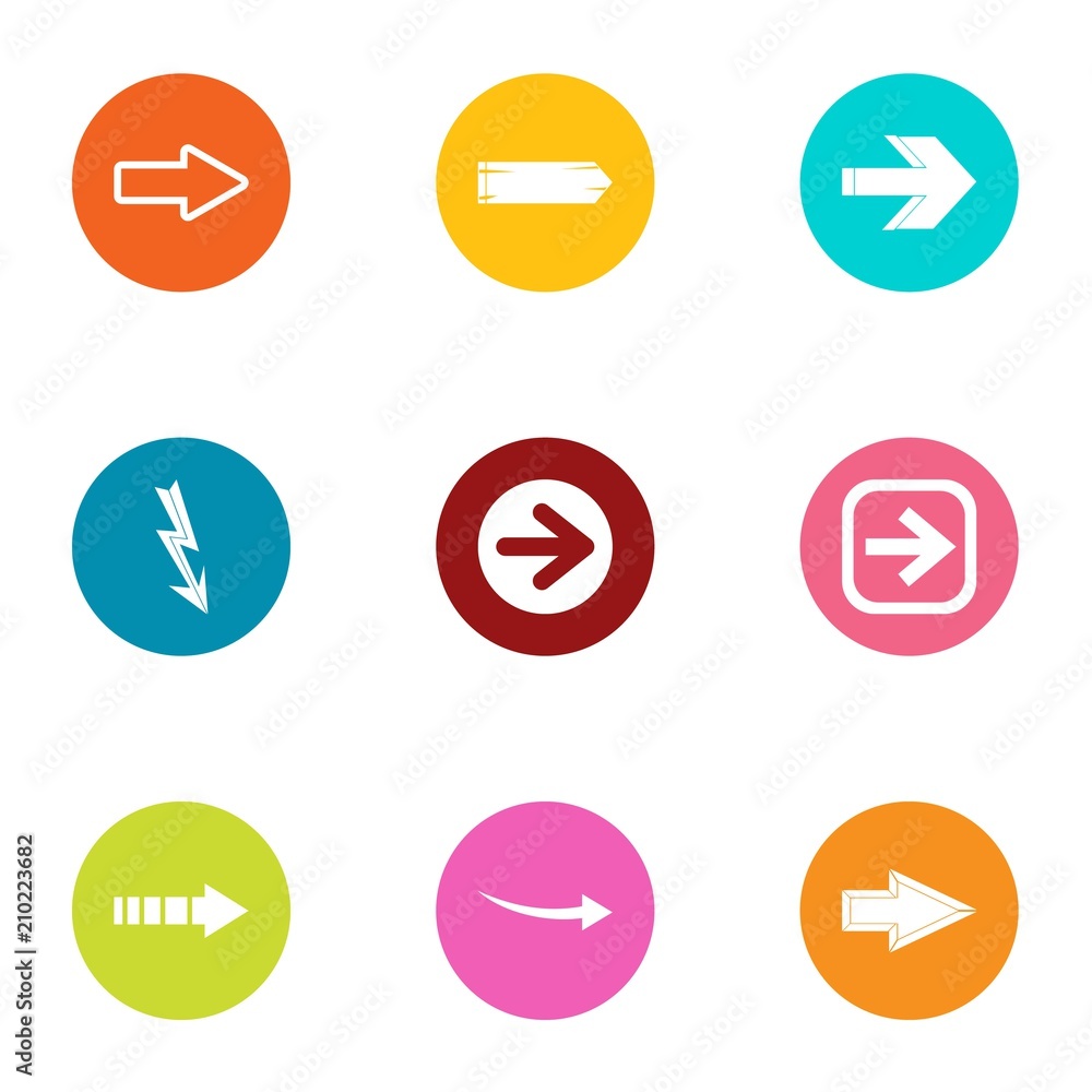 Poster rotation icons set. flat set of 9 rotation vector icons for web isolated on white background