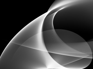      Abstract Black And White Grid Wave Background 