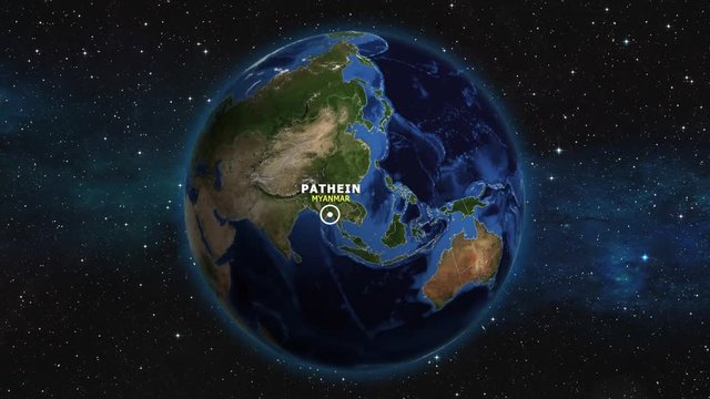 MYANMAR PATHEIN ZOOM IN FROM SPACE