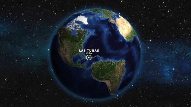 CUBA LAS TUNAS ZOOM IN FROM SPACE
