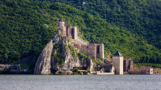 Golubac Fortress under construction Serbia, May 25, 2017