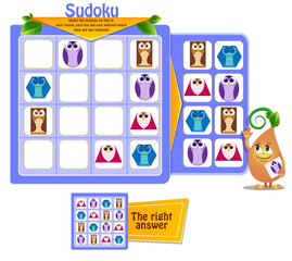 shapes  owls  game sudoku