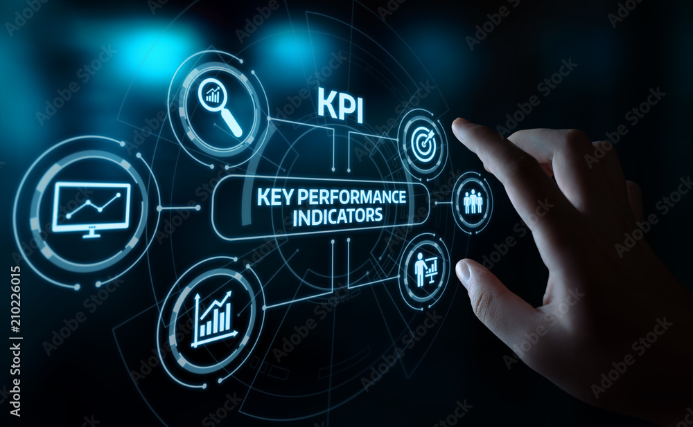 Poster kpi key performance indicator business internet technology concept