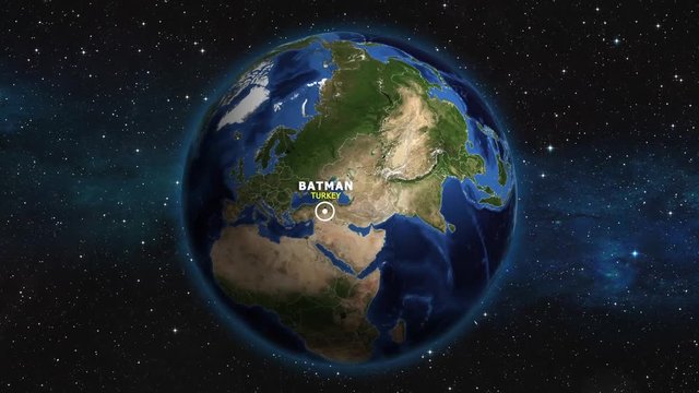 TURKEY BATMAN ZOOM IN FROM SPACE