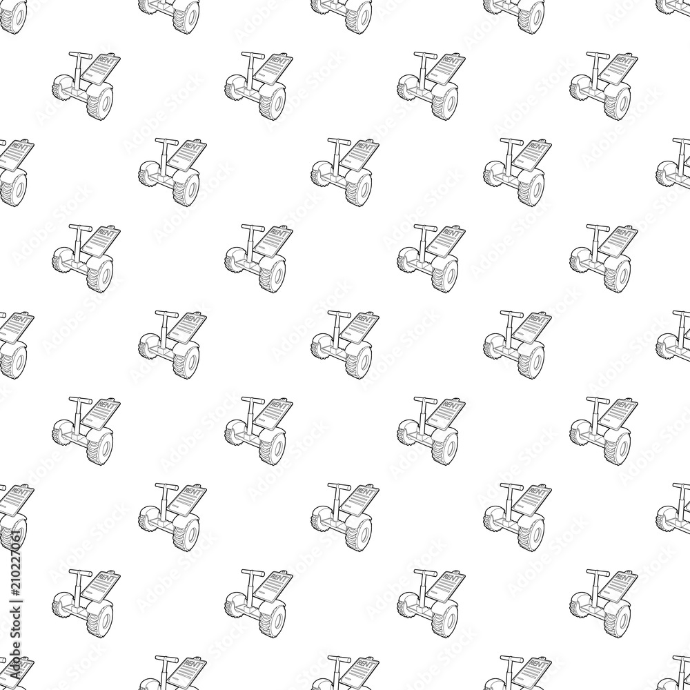 Poster rent segway pattern vector seamless repeating for any web design