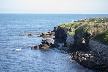 Fototapeta na wymiar Summer rock cliffs