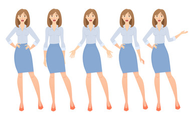 Fototapeta premium business woman set