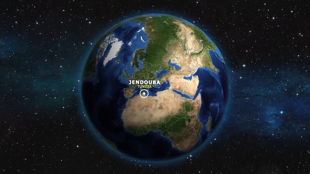 TUNISIA JENDOUBA ZOOM IN FROM SPACE
