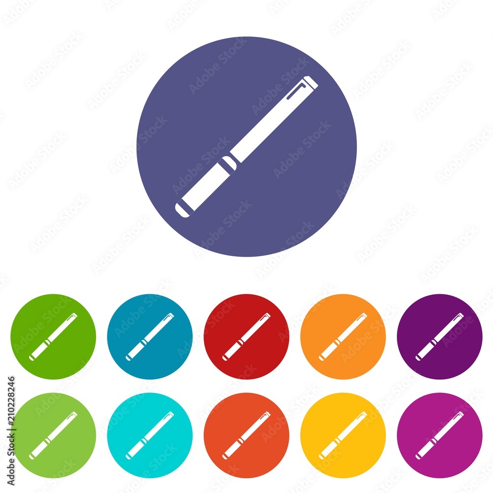 Poster Pipe icons color set vector for any web design on white background