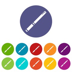 Pipe icons color set vector for any web design on white background