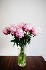 Bouquet of pink peonies