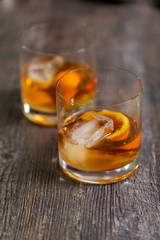 Bourbon old fashioned cocktail