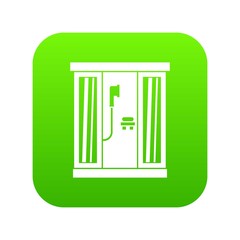 Shower cabin icon digital green for any design isolated on white vector illustration