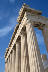 Fototapeta premium Columns of Parthenon temple in Acropolis, Athens.