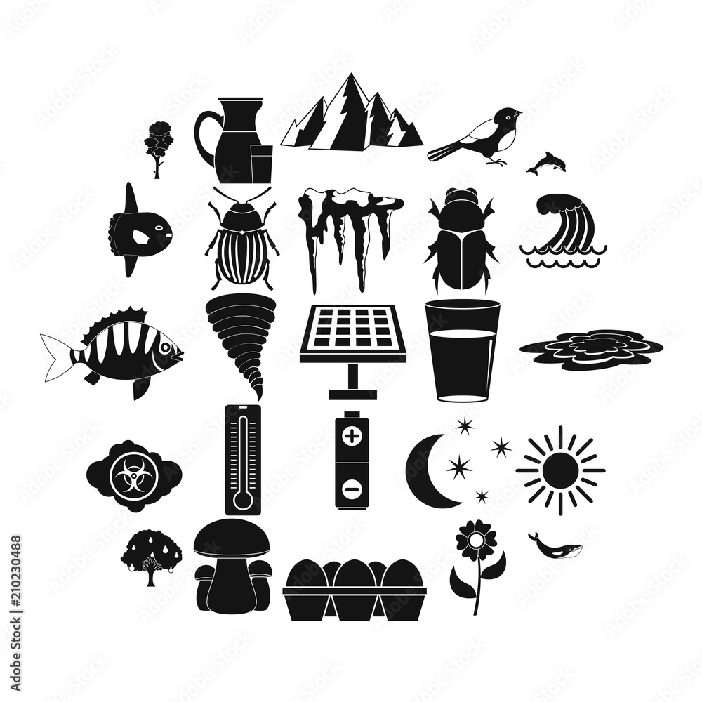 Poster sea icons set. simple set of 25 sea vector icons for web isolated on white background