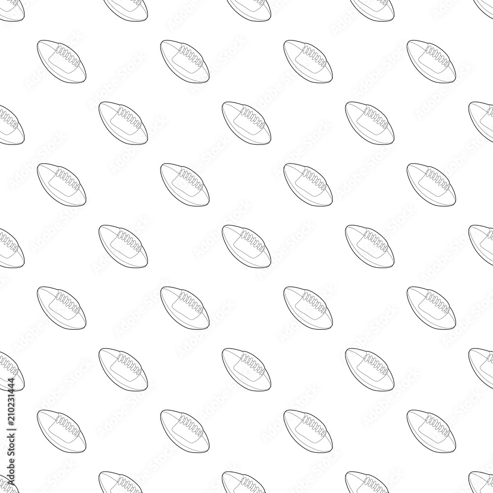 Poster rugby ball pattern vector seamless repeating for any web design