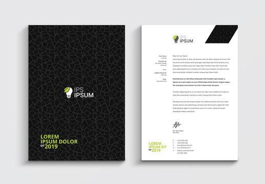Letterhead Layout with Textured Background