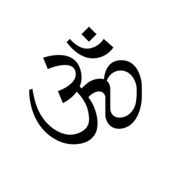 Hinduism Om religious symbol simple icon 